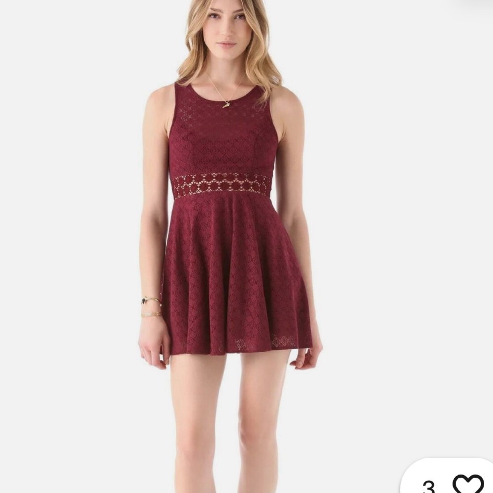 Free People Daisy Waist Dress Burgundy Size 2
